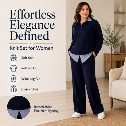 💖Black Friday Mega Deal – 50% off!💖Women's Fake Two Piece Sweatshirt & Pants Set