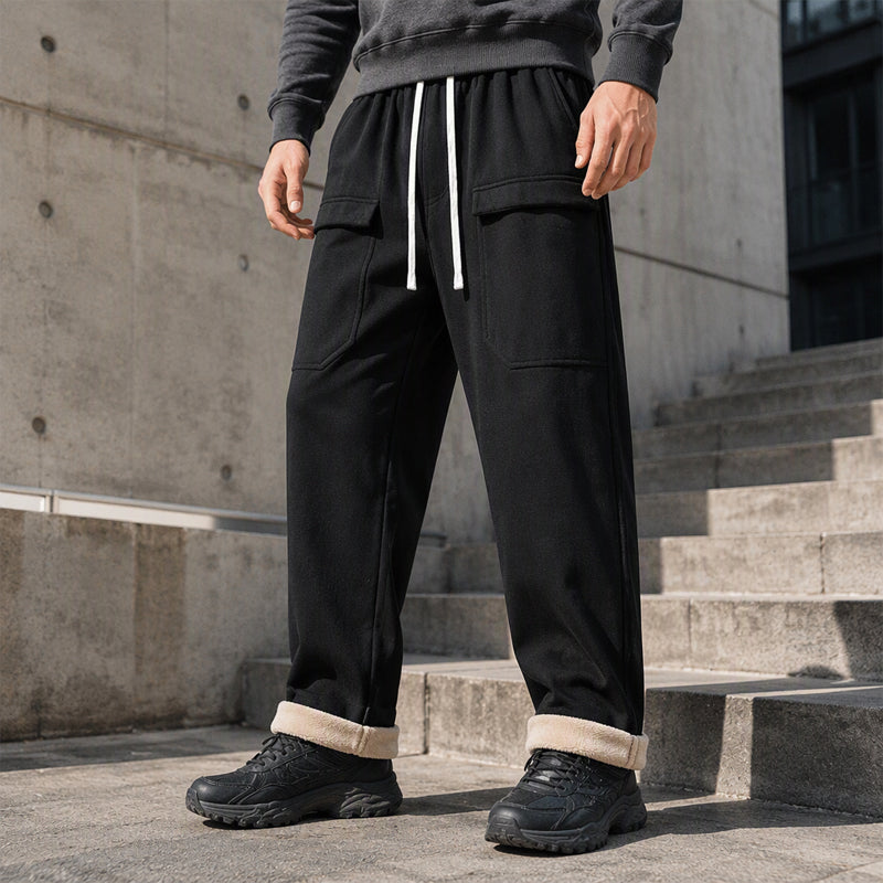 Men's Waterproof Plush-Lined Cargo Pants
