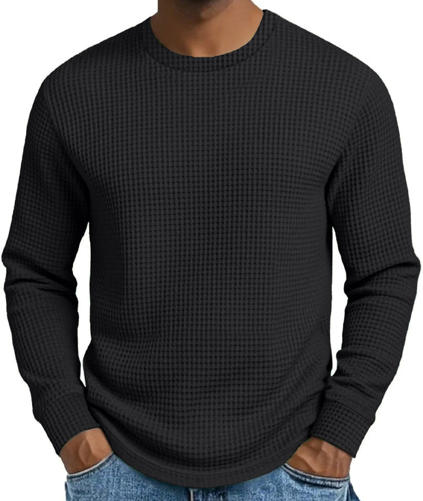 Men's Casual Slim Fit Crew Neck Long Sleeve Sweatshirt