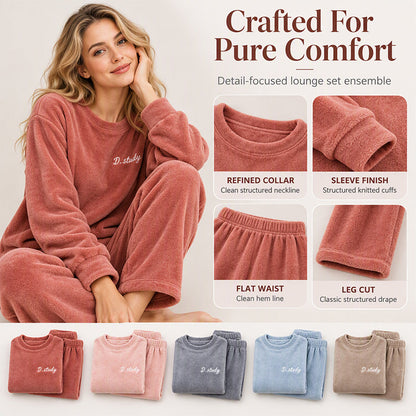 Women's Cozy Warm Coral Velvet Pajama Set