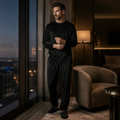 Men's Cozy Thermal Velvet Pajama Set