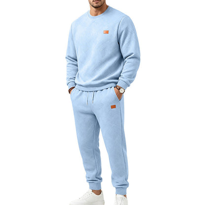 Men's Casual Textured Jacquard Sports Set