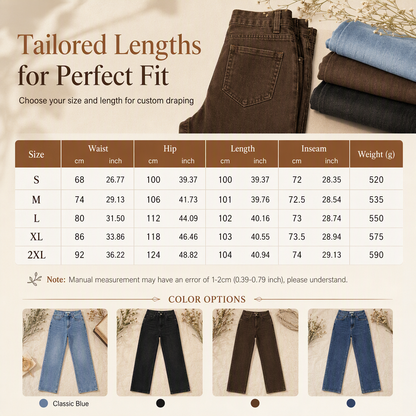 Women's Loose Fit Straight Leg Denim Jeans