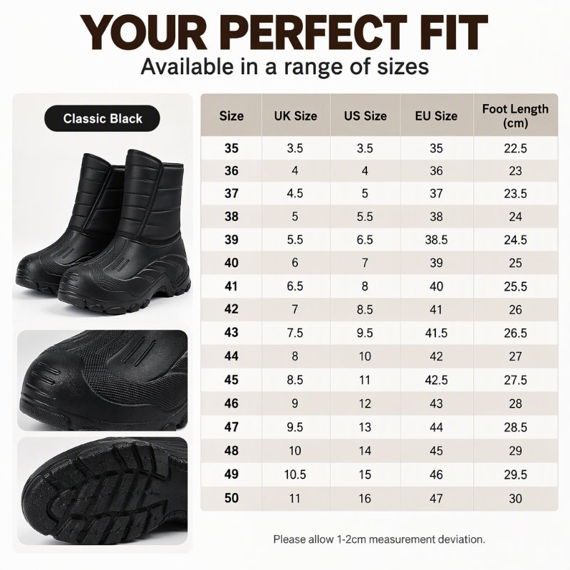 🖤Black Friday Sale:50% OFF🖤 Unisex Plush-Lined Waterproof Snow Boots