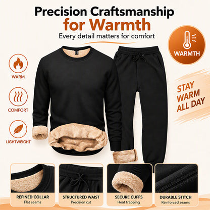 Men's Winter Warm Sweatshirt and Sweatpants Set
