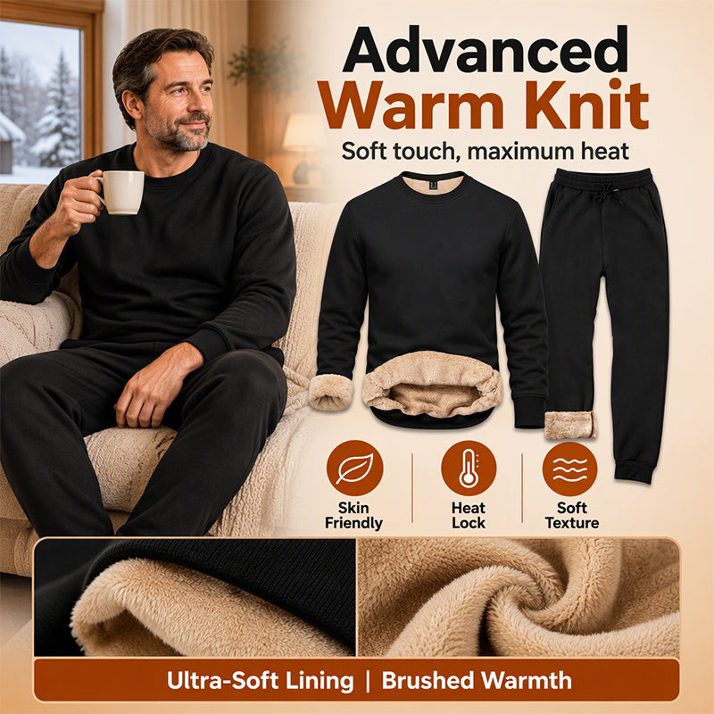 Men's Winter Warm Sweatshirt and Sweatpants Set