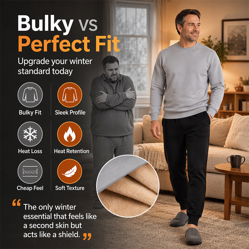 Men's Winter Warm Sweatshirt and Sweatpants Set