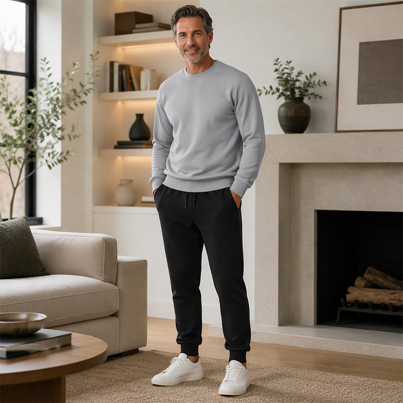 Men's Winter Warm Sweatshirt and Sweatpants Set