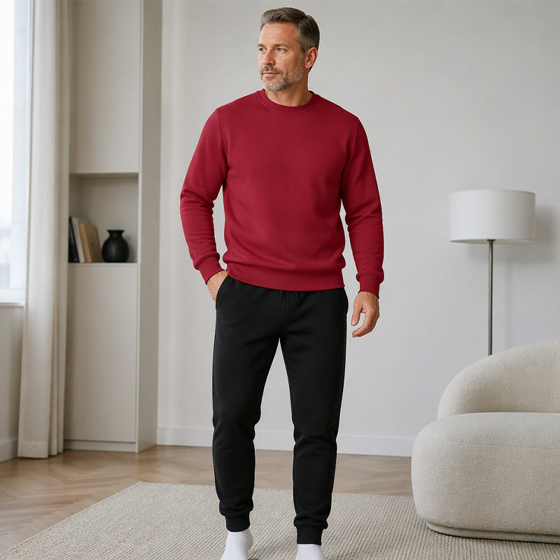 Men's Winter Warm Sweatshirt and Sweatpants Set