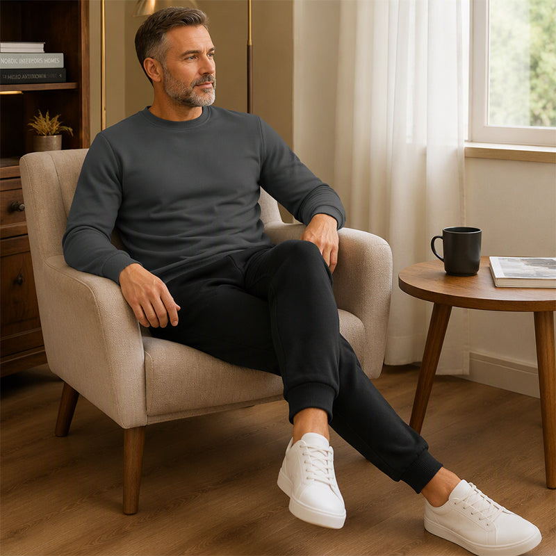 Men's Winter Warm Sweatshirt and Sweatpants Set