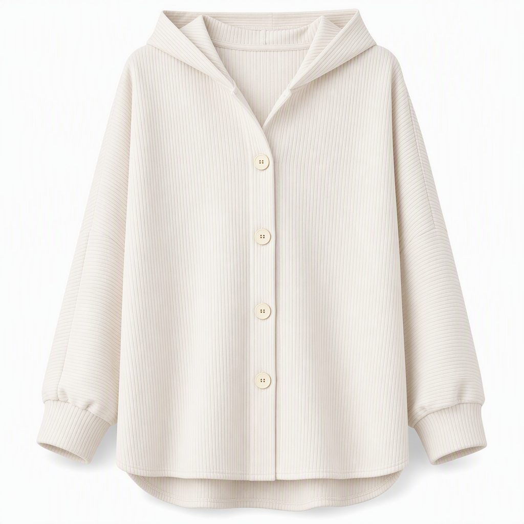 Women's Casual Loose Corduroy Hooded Outerwear