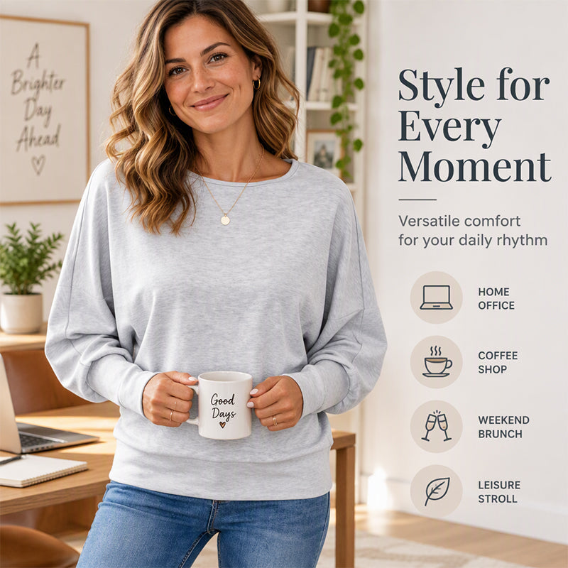 Women's Casual Batwing Sleeve Sweater
