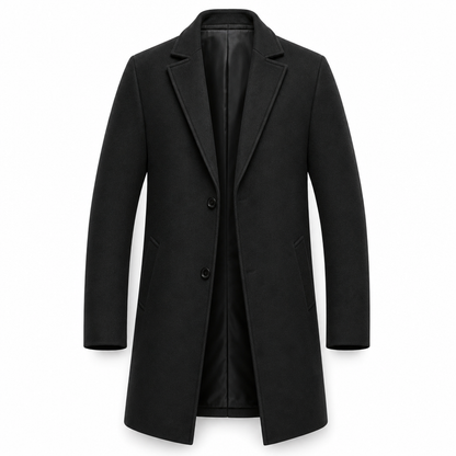 Men's Classic Single Breasted Trench Coat Business Casual Premium Windbreaker