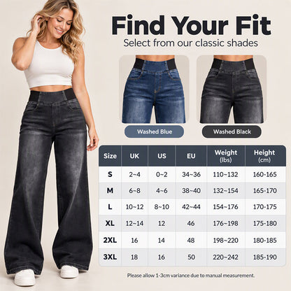 Women's Casual Stretch Wide-Leg Jeans