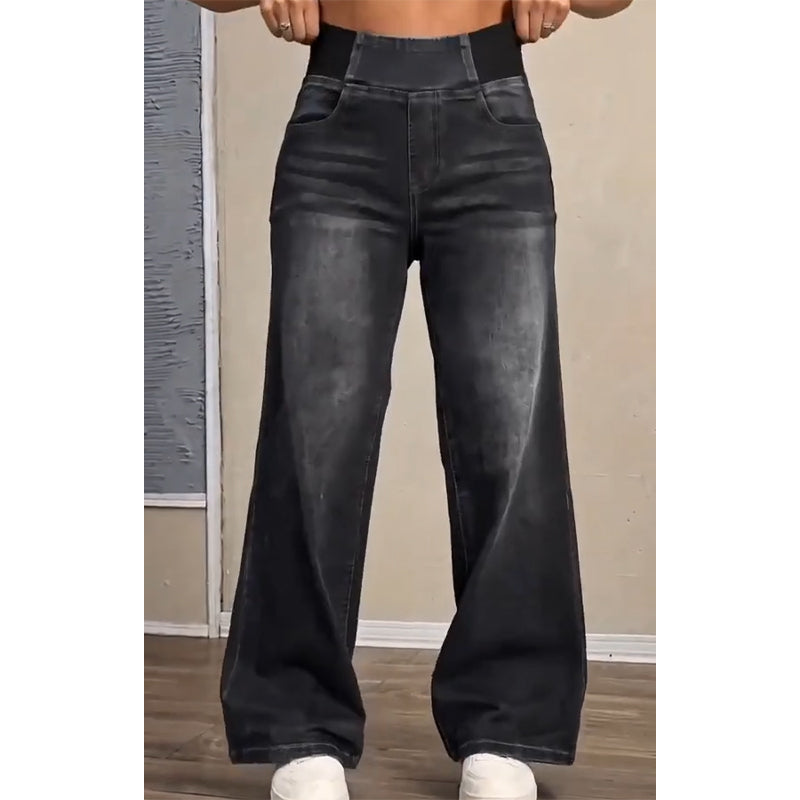 Women's Casual Stretch Wide-Leg Jeans
