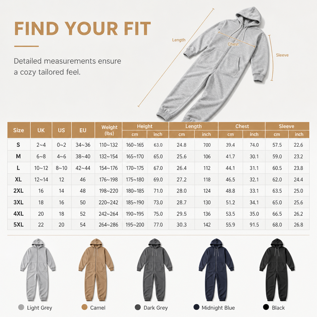 Men's Winter Tracksuit Set with Full-Zip Hoodie and Jogger Pants