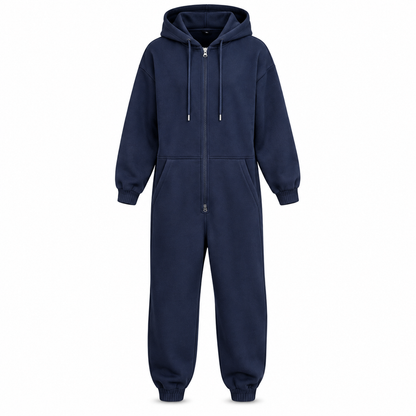 Men's Winter Tracksuit Set with Full-Zip Hoodie and Jogger Pants