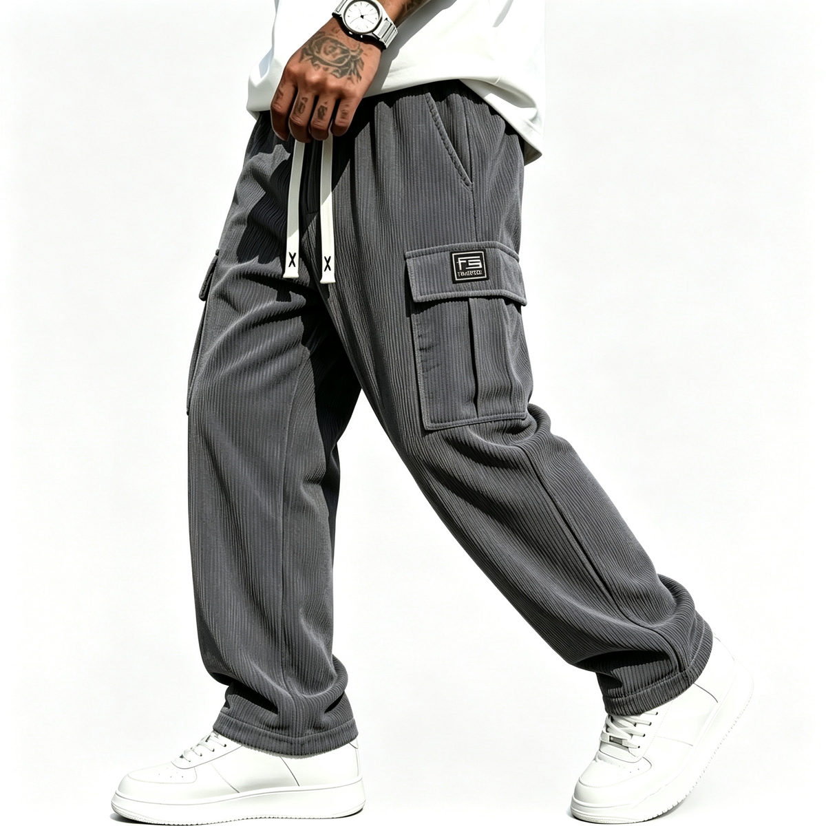 Men's Relaxed Fit Corduroy Cargo Pants