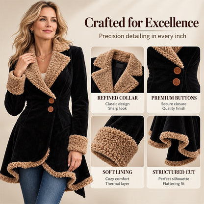 Women's Faux Suede Shearling Lined Jacket