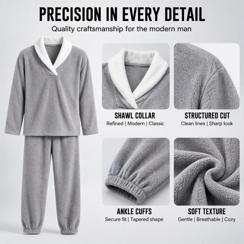 Men's Cozy Thermal Fluffy Pajama Set