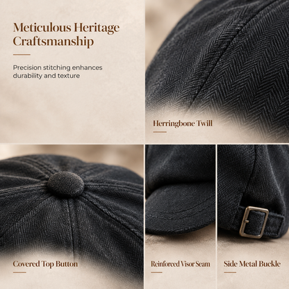 Vintage British Style Newsboy Cap for Men and Women Classic Casual Flat Cap Octagonal Beret Hat