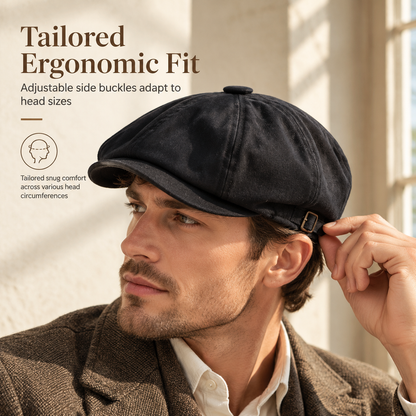 Vintage British Style Newsboy Cap for Men and Women Classic Casual Flat Cap Octagonal Beret Hat