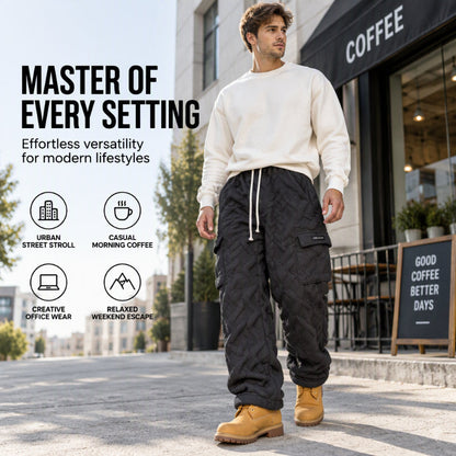 Men's Cable Warm Plush Cargo Pants