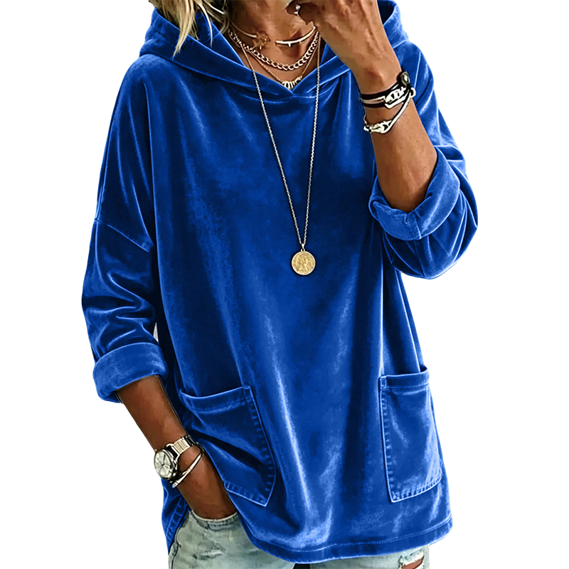 Women's Velvet Pullover Hoodie