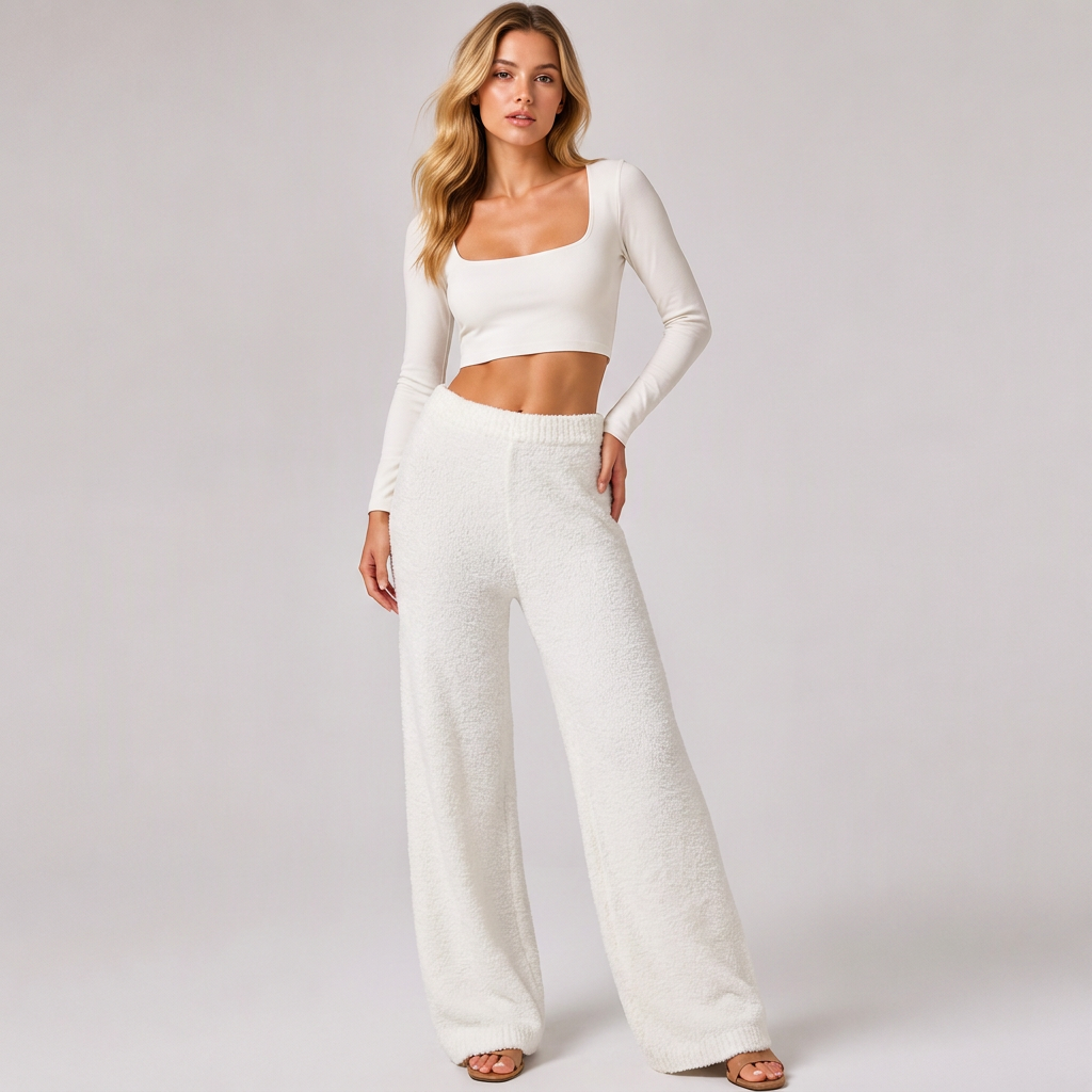 Women's Cozy Soft Wide-Leg Pants