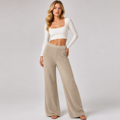 Women's Cozy Soft Wide-Leg Pants