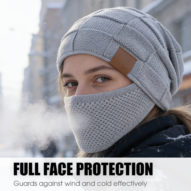 Winter Warm Beanie Hat with Face Cover