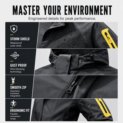 Men's Color-Block Windproof Outdoor Jacket