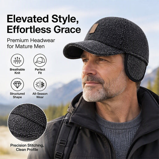 Men's Warm Baseball Cap with Ear Flaps
