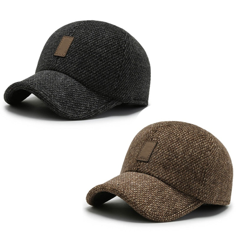 Men's Warm Baseball Cap with Ear Flaps