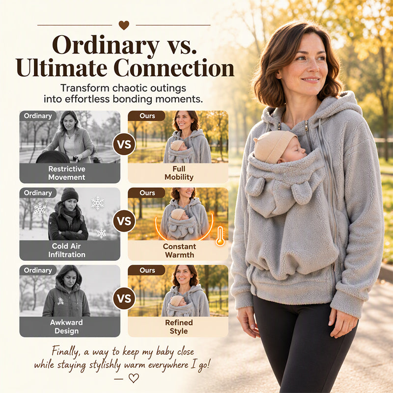 Cozy Warm Babywearing Hooded Jacket