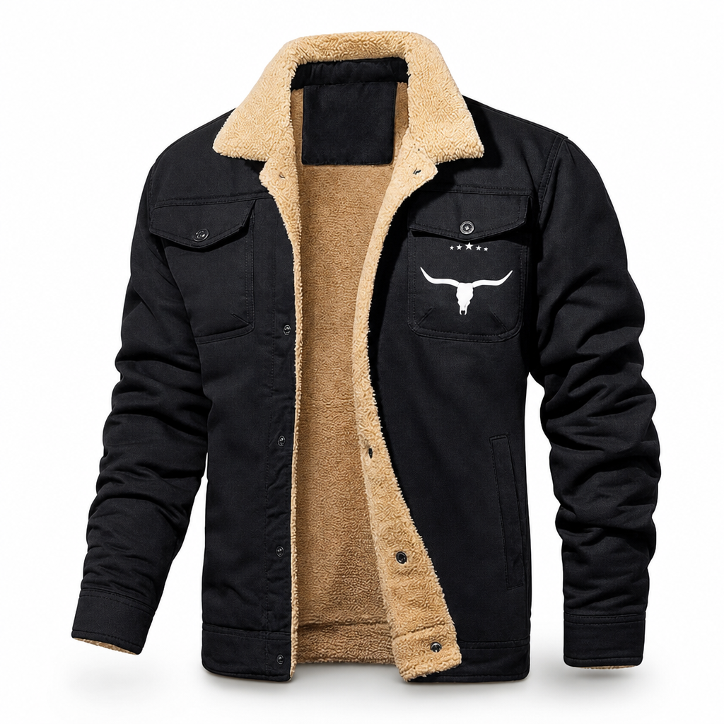 Men's Plush Lined Workwear Casual Fall Winter Warm Coat