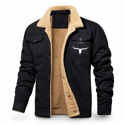 Men's Plush Lined Workwear Casual Fall Winter Warm Coat