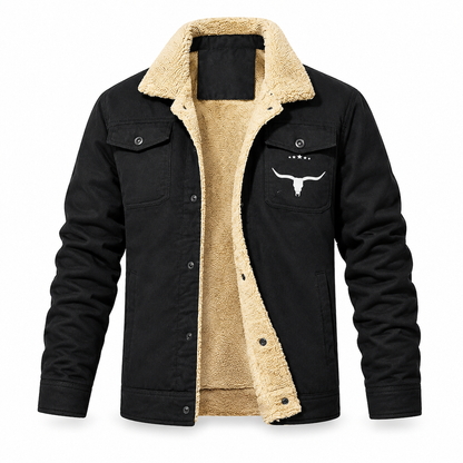 Men's Plush Lined Workwear Casual Fall Winter Warm Coat