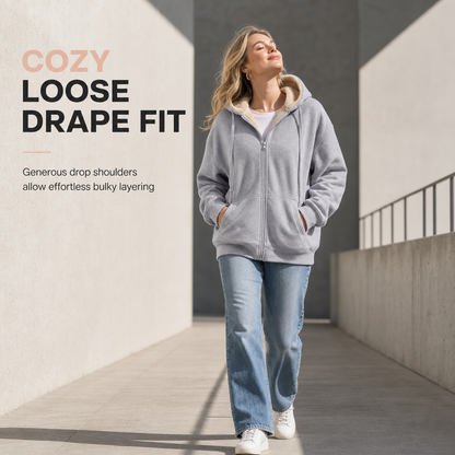 Women's Winter Warm Fleece Hooded Sweatshirt