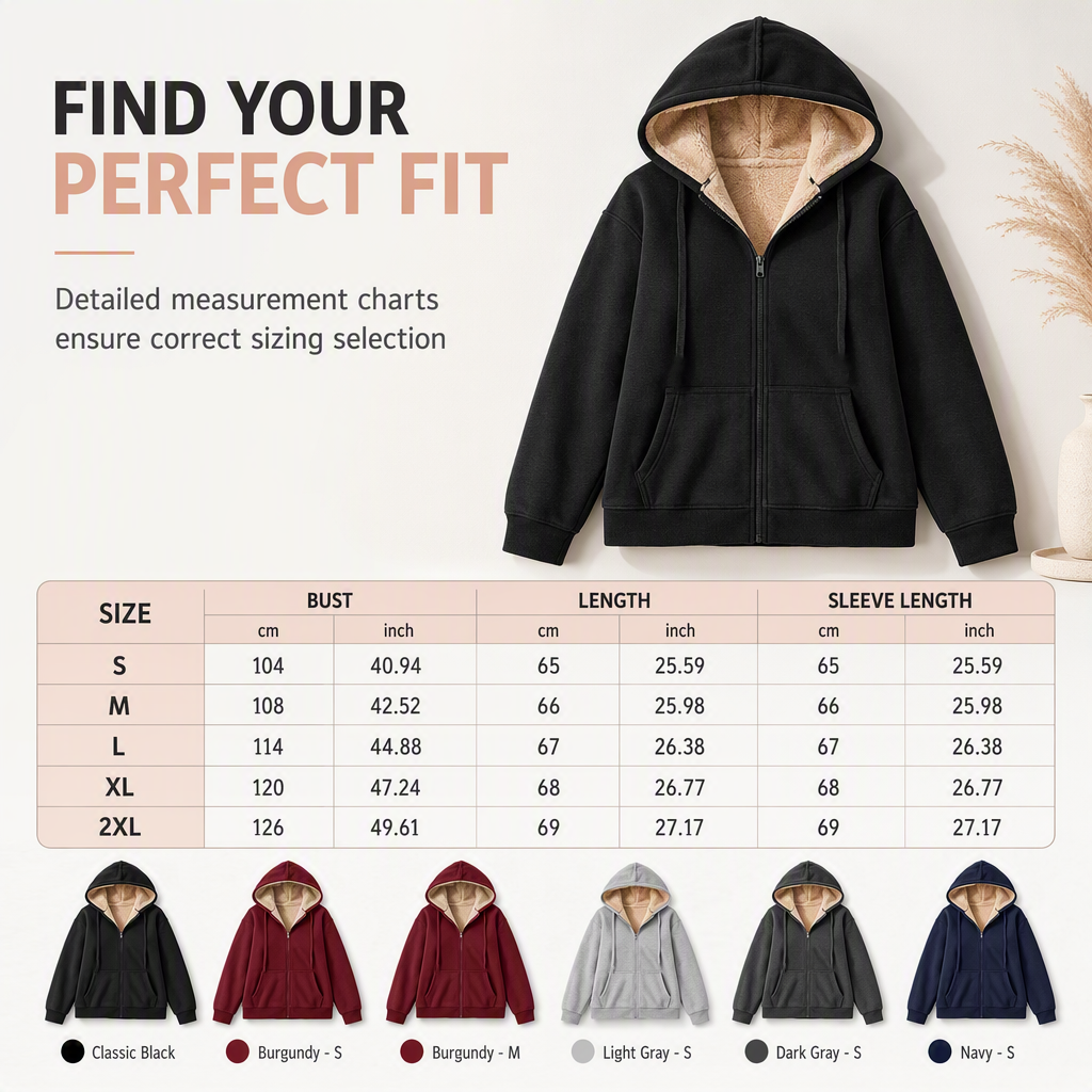 Women's Winter Warm Fleece Hooded Sweatshirt