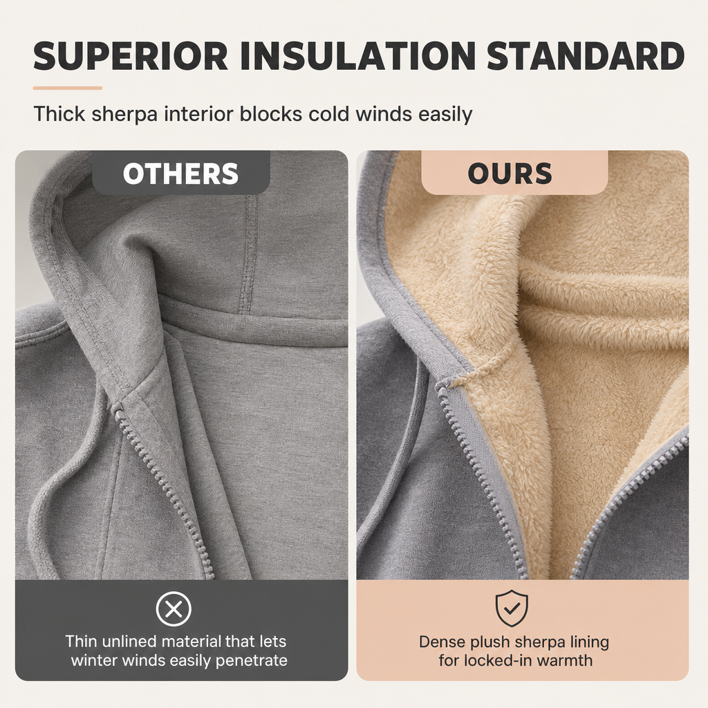 Women's Winter Warm Fleece Hooded Sweatshirt