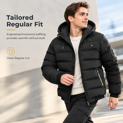 Men's Casual Winter Short Cotton-Padded Warm Insulated Coat