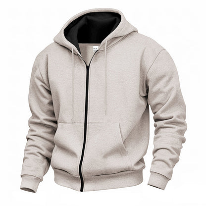Men's Warm-Lined Full-Zip Hooded Sweatshirt