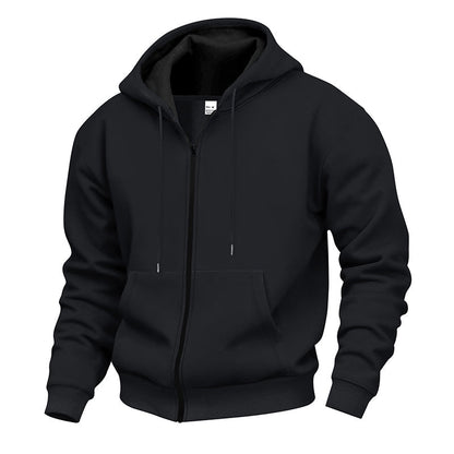 Men's Warm-Lined Full-Zip Hooded Sweatshirt
