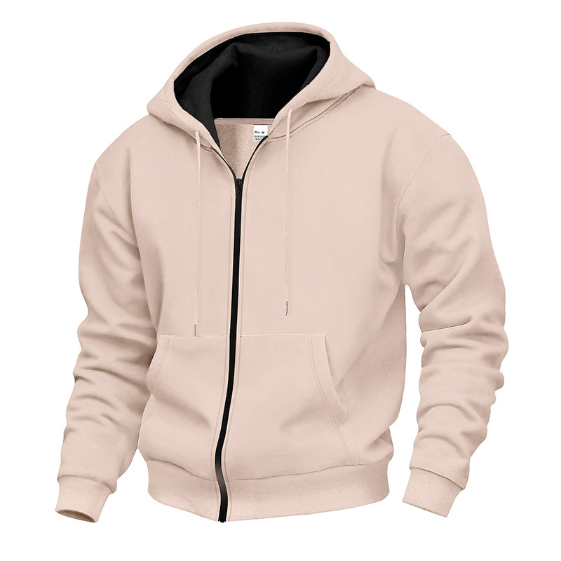 Men's Warm-Lined Full-Zip Hooded Sweatshirt