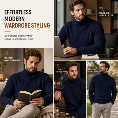 Men's Slim Fit Knit Turtleneck Sweater