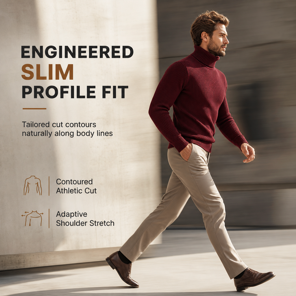 Men's Slim Fit Knit Turtleneck Sweater