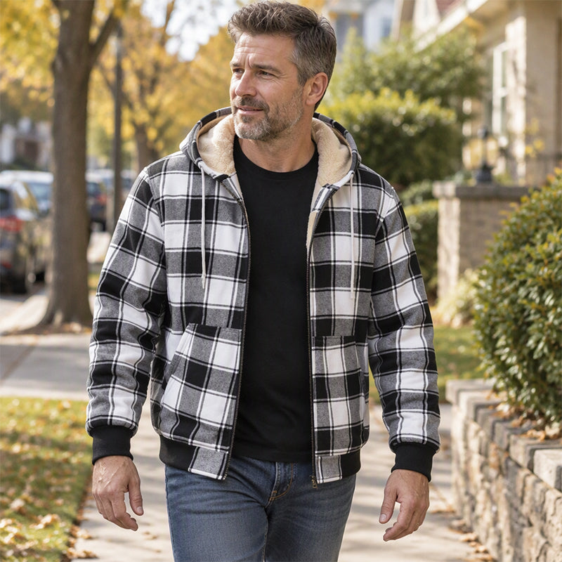 Men's Casual Thermal Hooded Jacket