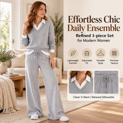 Women's Casual Cozy Knit 3-Piece Set