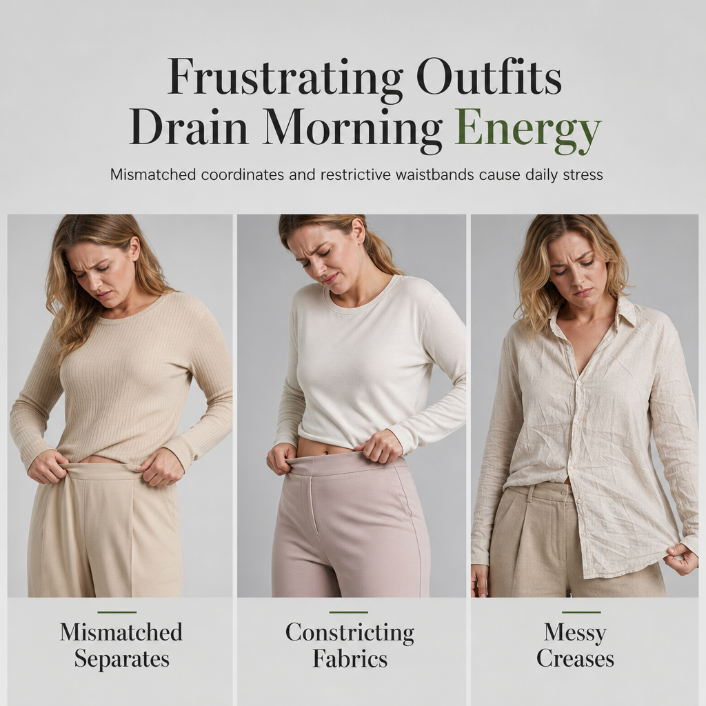 Women's Rib Knit Long Sleeve High Slit Tunic and Pants Two Piece Set
